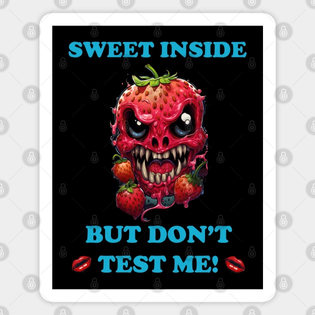 Angry Strawberry Magnet by TooplesArt